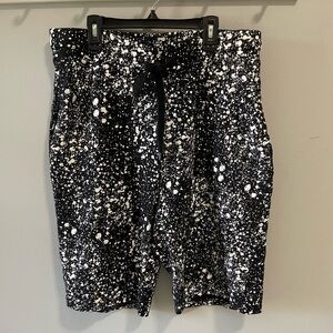 Rolling Paper men shorts 100% cotton black and white splatter  size XL boxGE